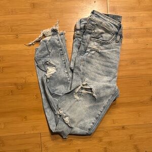 Distressed Light Blue Jeans